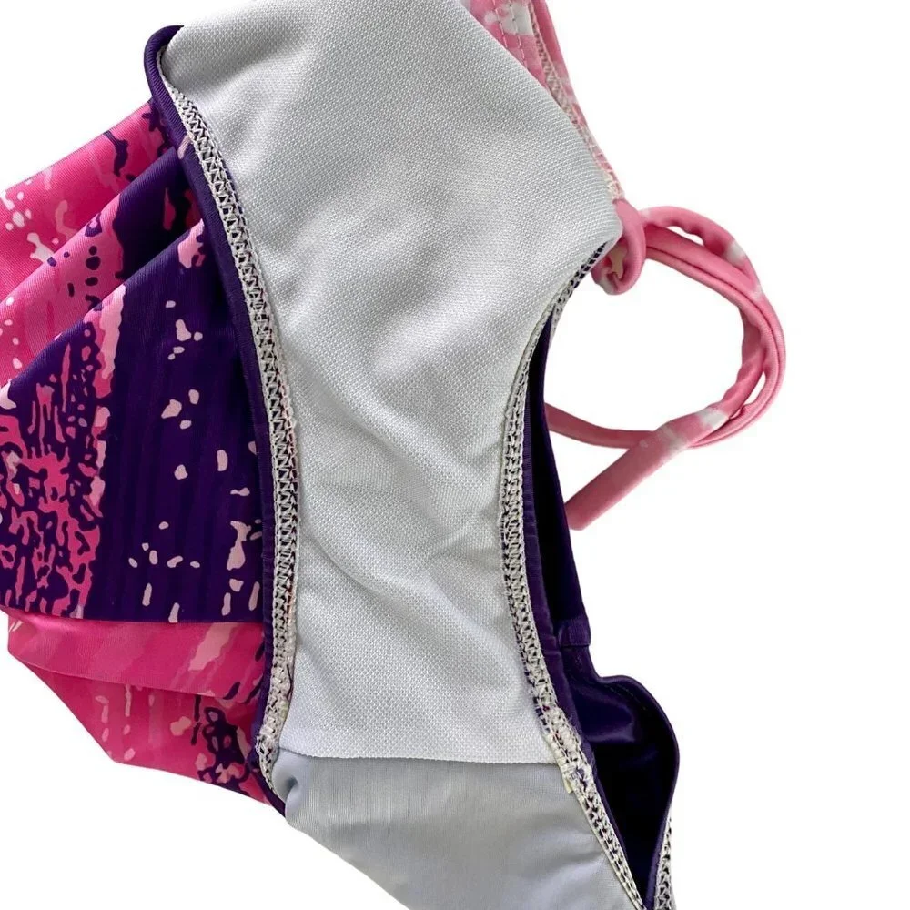 Purple Pink One Piece Swimsuit Girl's Size Small NEW